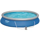 BESTWAY Fast Set Aufstellpool ⌀ 457 x 84 cm Blau inkl. Filterpumpe