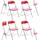 CLP Klappstuhl Felix 45 x 45 x 78 cm rot/silber 4 St.