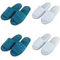 Teceyfeet 4 Paars Gästehausschuhe Set, Hausschuhe Herren Hotelslipper Winter warm Gästepantoffeln Damen Hochwertig Spa Slipper Waschbar Bequeme Frottierslipper Hausschuhe für Gäste - 43 EU