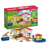 Schleich Farm World | Tierhotel 42607 | Set inkl. Haus, Stall, Pflegerin, Hund, Katze, Meerschweinchen & Zubehör | tolles Geschenk für Jungen und Mädchen | Bauernhof Spielzeug ab 3 Jahre | 54 Teile