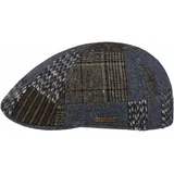 Stetson Texas Flatcap Patchwork Herren Winter Made in EU braun-blau M (56-57 cm) - M