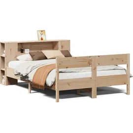 vidaXL Massivholzbett mit Regal ohne Matratze Kiefer vidaXL,