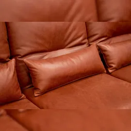 KAWOLA Sofa FENICE Ecksofa Leder burgunderrot