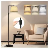 miootly Stehlampe Wohnzimmer mit Fernbedienung, Dimmbare mit Fußschalter, 3 Farbtemperaturen für Wohnzimmer, Schlafzimmer, Büro