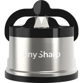 Anysharp Pro Messerschärfer (Metall) mit Saugnapf, Gebürstetes Metall