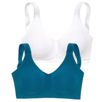 PETITE FLEUR Soft-BH Damen petrol+weiß Gr.90C