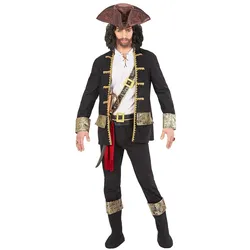 Captain Goldzahn Piraten Herren Kostüm - M