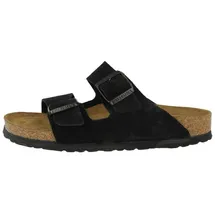 Birkenstock Arizona Weichbettung Veloursleder schmal schwarz 37