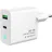 Gembird 2-Port 20W mit LED-Anzeige, Typ C - A - Weiß