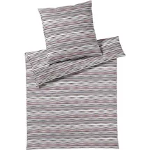 ELEGANTE Desire Gestreift Blau/Rot 135 x 200 cm + 80 x 80 cm