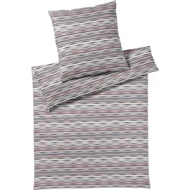ELEGANTE Desire Gestreift Blau/Rot 135 x 200 cm + 80 x 80 cm