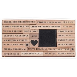 Stempelset Merry Christmas Serif FSC 100% 26 Stempel