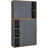 VCM Salia Aktenschrank 100 x 37 x 183 anthrazit