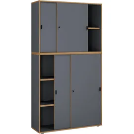 VCM Salia Aktenschrank 100 x 37 x 183 anthrazit