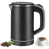 Towwoo 800ML Reisewasserkocher Klein, 600W 5 Minuten Schnelles Kochen Mini Edelstahl Wasserkocher, Überhitzungsschutz Leise Reise Mini Wasserkocher Elektrischer Kettle für Tee Kaffee Babymilch