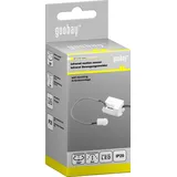goobay 96006 Mini Infrarot Bewegungsmelder Innen – Kleinstbauweise für fast Unsichtbare Unterputz (UP) Montage – 360° Erfassungsbereich – Reichweite 6m - Weiß, Schwarz