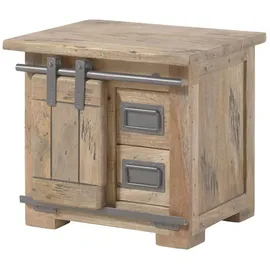 Massivmoebel24 Nachttisch Mango 50x40x45 whitewash lackiert Railway #3012