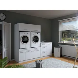 laundreezy Mehrzweckschrank-Set 236 x 200 x 68 cm Weiß