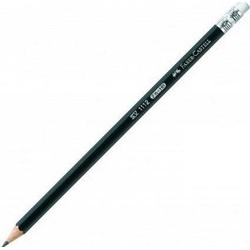 Faber, Bleistift, CASTELL 1112 Bleistifte HB schwarz mit Radierer 12 St.