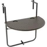 VCM Balkonhängetisch 60 x 62 x 83 cm Braun