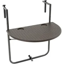 VCM Balkonhängetisch 60 x 62 x 83 cm Braun