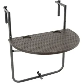 VCM Balkonhängetisch 60 x 62 x 83 cm Braun