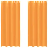 vidaXL Voile Vorhänge mit Ösen 2 Stk. Orange 140x225 cm,