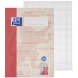 Hamelin OXFORD Recycling Schulheft A4, 16 Blatt, Lineatur 28 (kariert mit Rand links und rechts), 90 g/m2
