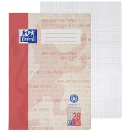Hamelin OXFORD Recycling Schulheft A4, 16 Blatt, Lineatur 28 (kariert mit Rand links und rechts), 90 g/m2