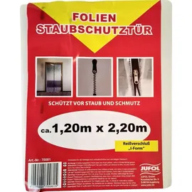 Jufol Staubschutztür Folie Reißverschluss I-Form transparent