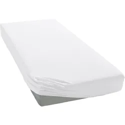 Spannbettlaken CINDERELLA "Biber", weiß, B:90cm L:200-210cm, Biber, Obermaterial: 100% Baumwolle, Laken, in weicher Biber Qualität