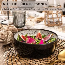 sänger geschirr Sänger Schalen, Set Sansibar, Schüssel | Schale, Schwarz,
