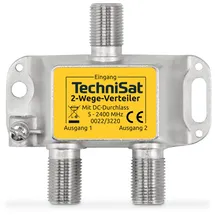 TechniSat 2-Wege-Verteiler - breitbandiger Verteiler mit DC-Durchlass (DiSEqC-tauglich, als Combiner nutzbar, einsetzbar in TECHNIROUTER-Anlagen)