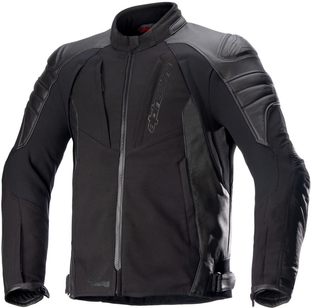 Alpinestars Proton waterdichte motorfiets lederen jas, zwart, S Voorman