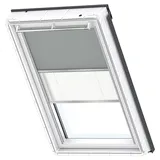 VELUX Verdunkelungsrollo Duo DFD SK10 0705S Grau/Weiß Schiene: alu