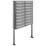 AL Briefkastensysteme Standbriefkasten Edelstahl weiß