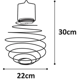 Dapo Leuchten LED-Solar-Laterne SPIRALE zum hängen Stimmungsleuchte Messing