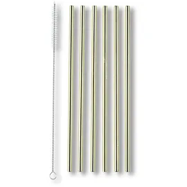 Echtwerk Edelstahl-Trinkhalme 6 St. 21,5 cm Gold