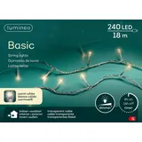 Lumineo LED-Lichterkette 240 LED 18 m transparent warmweiß