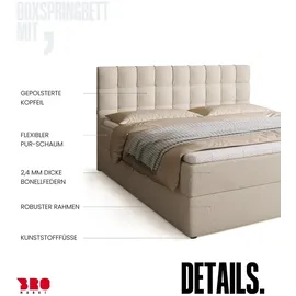 bromarkt Detroit 180 x 200 cm H3 Beige