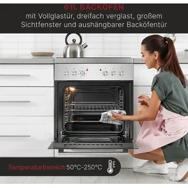 Bomann EHBC 7935 IX Herdset mit Glaskeramikkochfeld