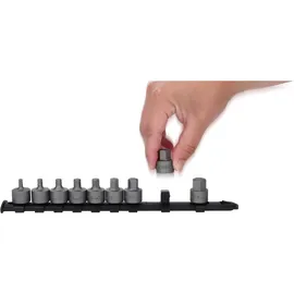 KS Tools 3/8 Bit-Stecknuss-Satz Innensechskant, kurz, 9-tlg, 4-14 mm