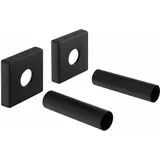 Sapho Abdeck-Rosette, Set, quadratisch, schwarz matt