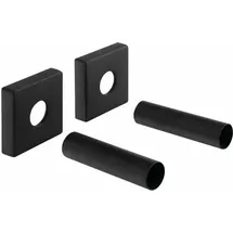 Sapho Abdeck-Rosette, Set, quadratisch, schwarz matt