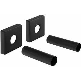 Sapho Abdeck-Rosette, Set, quadratisch, schwarz matt