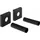 Sapho Abdeck-Rosette, Set, quadratisch, schwarz matt
