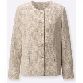 Classic Dog WITT WEIDEN Bouclé-Blazer in ecru-grau-gemustert | Gr.: 46