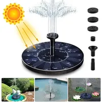 Soekavia - Solar-springbrunnenpumpe, 1,4 W, 150 L/h, Solar-wasserpumpe (max. 70 Cm) + 4 Düsen, Mini-solarpumpe Für Dekorative Gartenteichbrunnen (keine Batterie Oder Strom Erforderlich) – Rwgarden / Zierteiche /