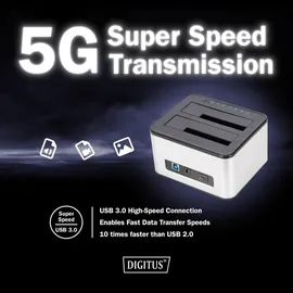 Digitus USB 3.0 Duale SATA HDD Dockingstation 2,5"/ 3,5