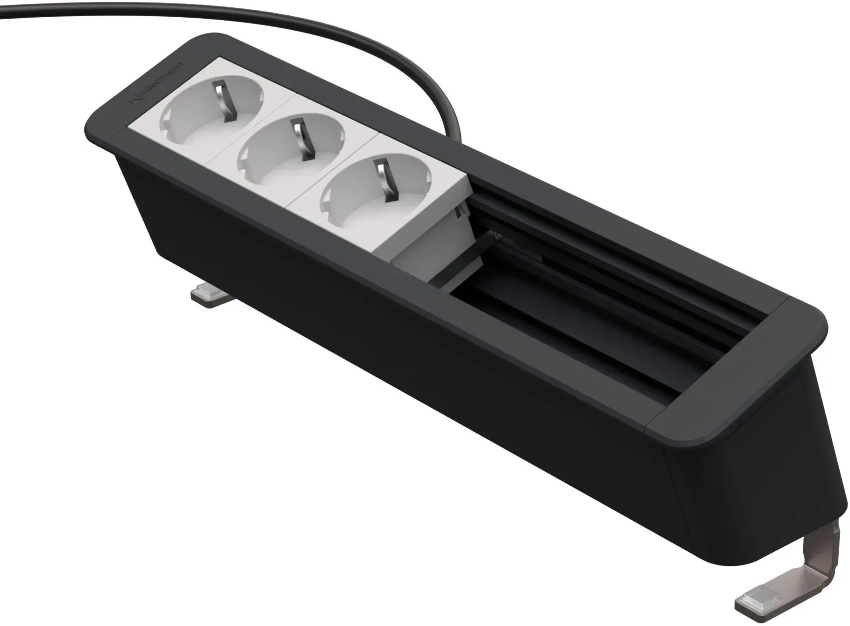 Kindermann CablePort Office desk 6-fach - 3x Strom + 3 freie Slots (Konnect flex...